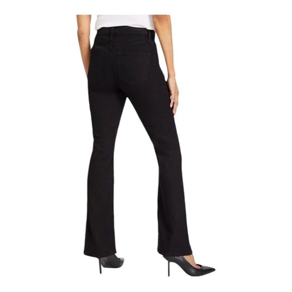INC international Concepts Mid-Rise Cropped Flare-Leg Jeans Deep Black 12/31 NWT - Picture 3 of 11